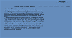Desktop Screenshot of preciouspetsanimalcrematory.com
